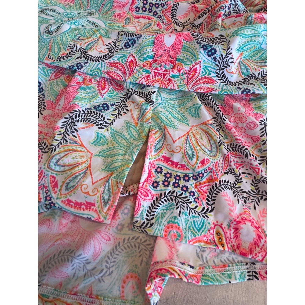 Cacique Swimdress Tankini Set Paisley Floral Pink Plus Size 18 Top 16 Bottom - Picture 2 of 13